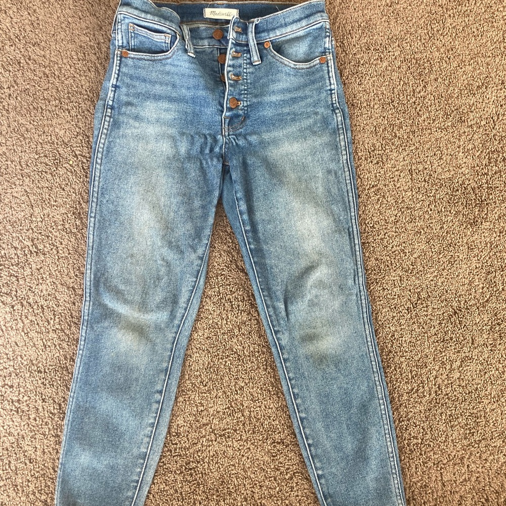 Madewell High Rise Skinny Jeans button fly